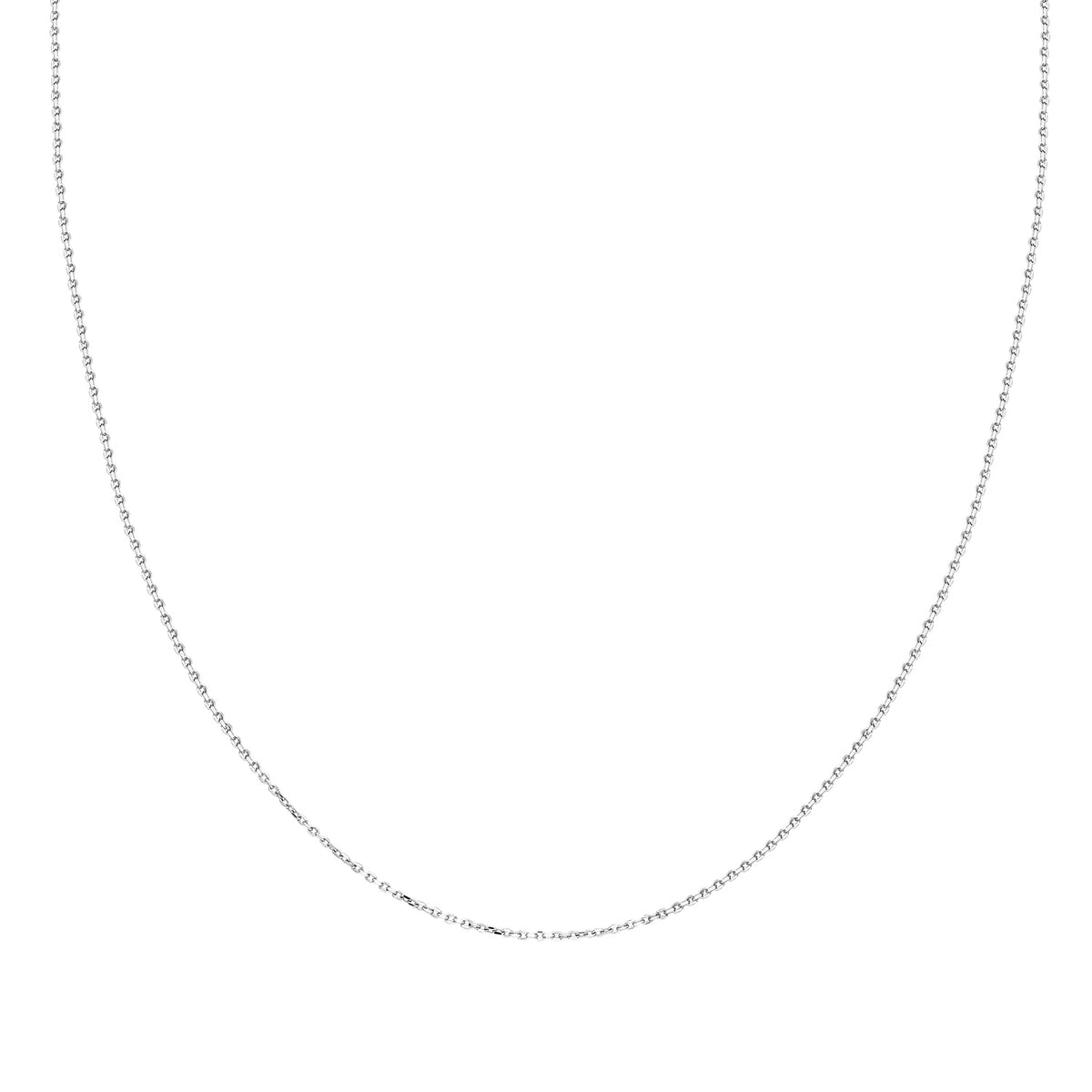 14k Solid Gold 25 Micron White Forse Chain