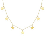 14k Solid Gold Star Necklace