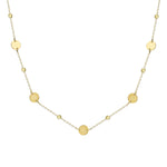 14k Solid Gold Dorika Plaque Necklace