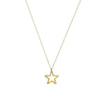 14k Solid Gold Star Necklace