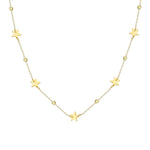 14k Solid Gold Dorika Star Necklace