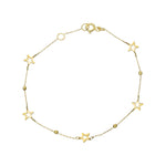 14k Solid Gold Dorika Star Bracelet
