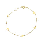 14k Solid Gold Dorika Flower Bracelet