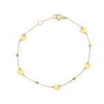 14k Solid Gold Dorika Heart Bracelet