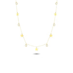 14k Solid Gold Star Luck Necklace - alternate view 2