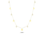 14k Solid Gold Circle Luck Necklace - alternate view 2