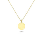 14k Solid Gold Circle Necklace - alternate view 2