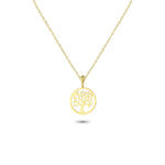 14k Solid Gold Life Tree Necklace - alternate view 2