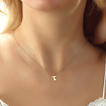 14k Solid Gold Angel Necklace