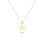 14k Solid Gold Starfish Necklace - alternate view 2