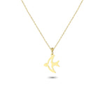 14k Solid Gold Bird Necklace - alternate view 2