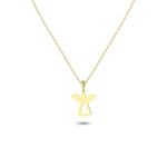14k Solid Gold Angel Necklace