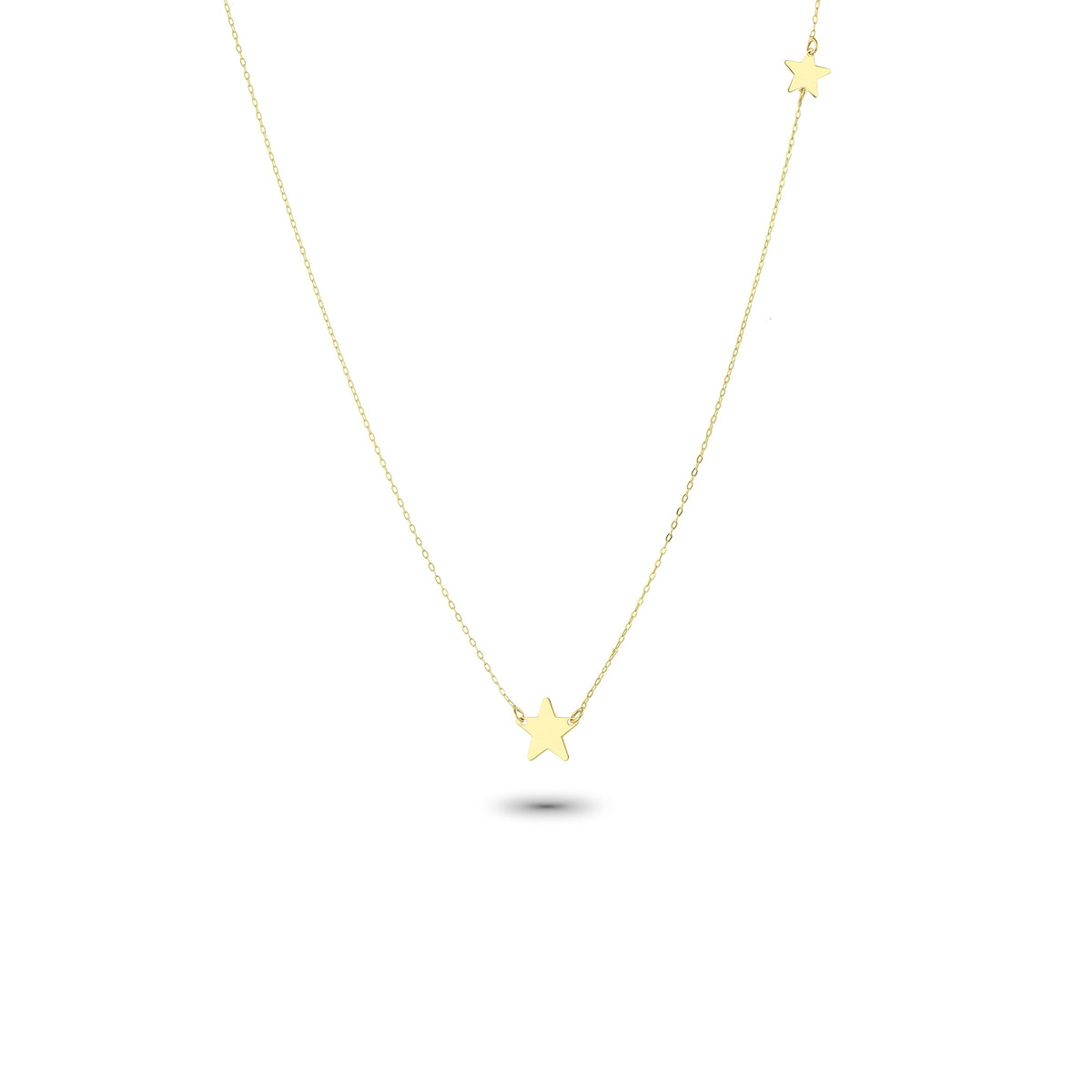 14k Solid Gold Star Necklace - alternate view 2
