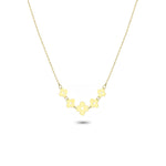 14k Solid Gold Flower Necklace - alternate view 2