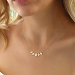 14k Solid Gold Flower Necklace