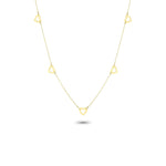 14k Solid Gold Heart Necklace - alternate view 2