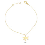 14k Solid Gold Dragonfly Bracelet