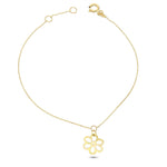 14k Solid Gold Daisy Bracelet