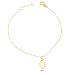 14k Solid Gold Sun Bracelet