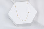 14k Solid Gold Ball Necklace - alternate view 2