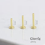 14k Solid Gold Single Drumstick Tragus Piercing - alternate view 6