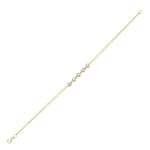 14k Solid Gold 5 Pave Waterway Bracelet - alternate view 3