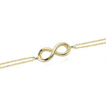 14k Solid Gold Infinity Bracelet