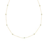 14k Solid Gold Pave Necklace