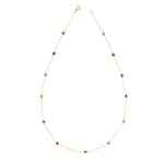 14k Solid Gold Colored Pave Necklace - alternate view 2