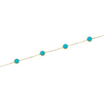 14k Solid Gold Turquoise Bracelet - alternate view 2