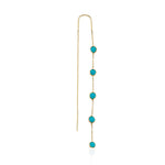14k Solid Gold Turquoise Shake Earring