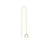 14k Solid Gold Shake Horseshoe Earring