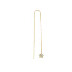 14k Solid Gold Shake Star Earring