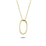 14k Solid Gold 3D O Letter Necklace