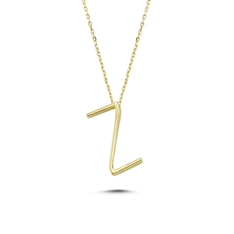 Solid Gold Initial Necklaces