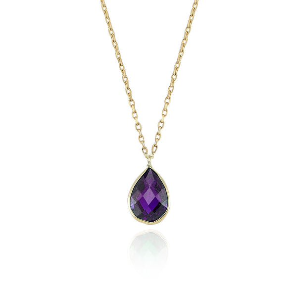 14k Solid Gold Drop Necklace