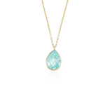 14k Solid Gold Drop Necklace - alternate view 2