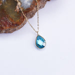 14k Solid Gold Drop Necklace