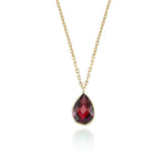 14k Solid Gold Drop Necklace - alternate view 2