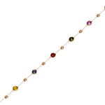 14k Solid Gold Colored Pave Bracelet
