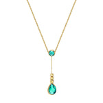 14k Solid Gold Dorika Drop Necklace