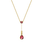 14k Solid Gold Dorika Drop Necklace