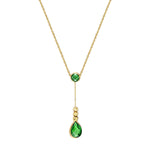 14k Solid Gold Dorika Drop Necklace