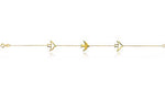 14k Solid Gold Ankle Bird Bracelet - alternate view 3