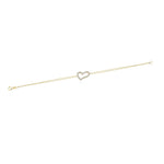 14k Solid Gold Heart Bracelet - alternate view 3