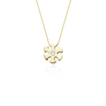 14k Solid Gold Snowflake Necklace