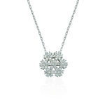 925k Sterling Silver Snowflake Necklace