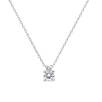 925k Sterling Silver Solitaire Necklace - alternate view 3