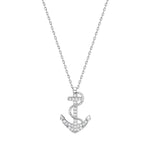 925k Sterling Silver Anchor Necklace