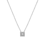 925k Sterling Silver Solitaire Necklace